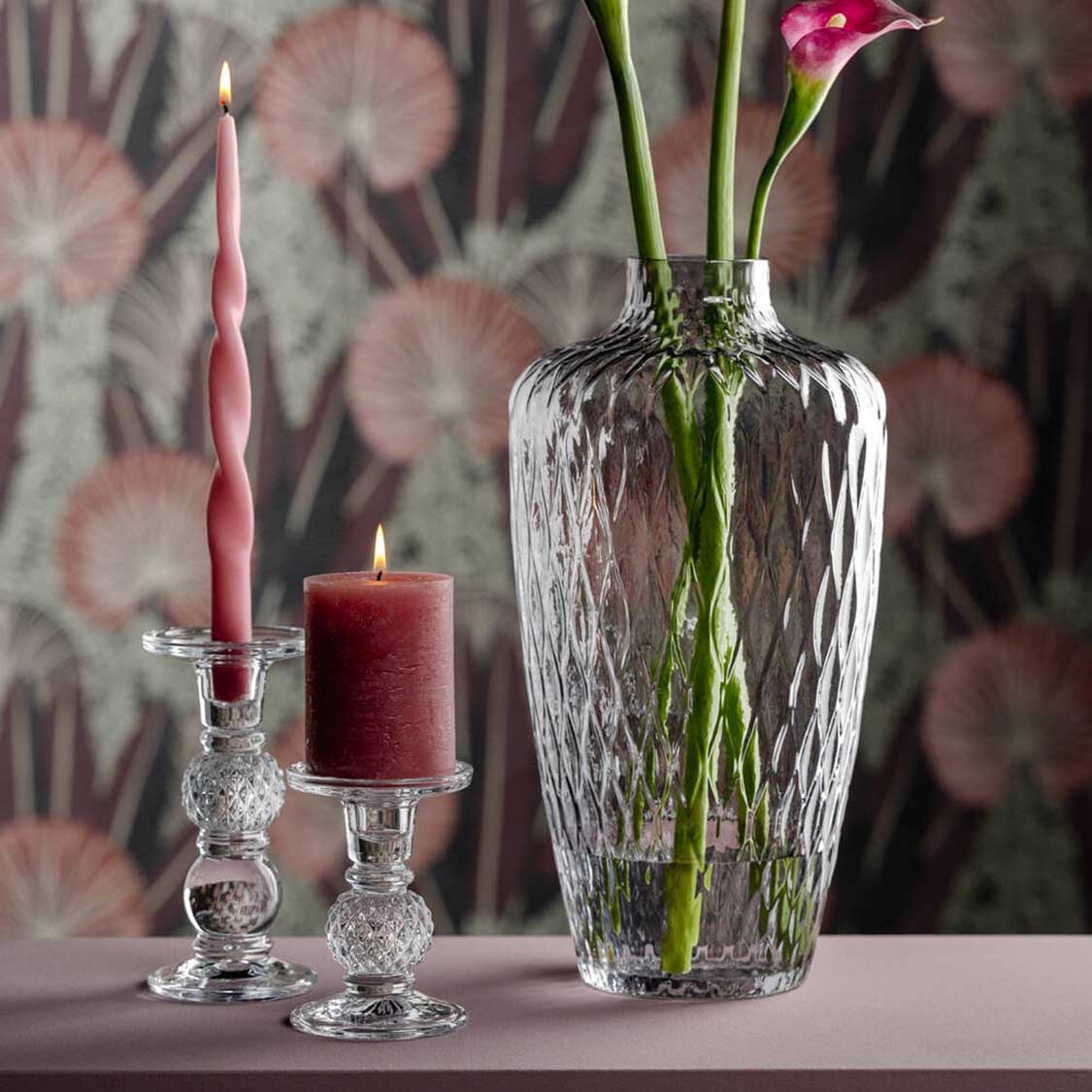 leonardo-giulia-vase-verre-gris-38-cm-fait-main image 2