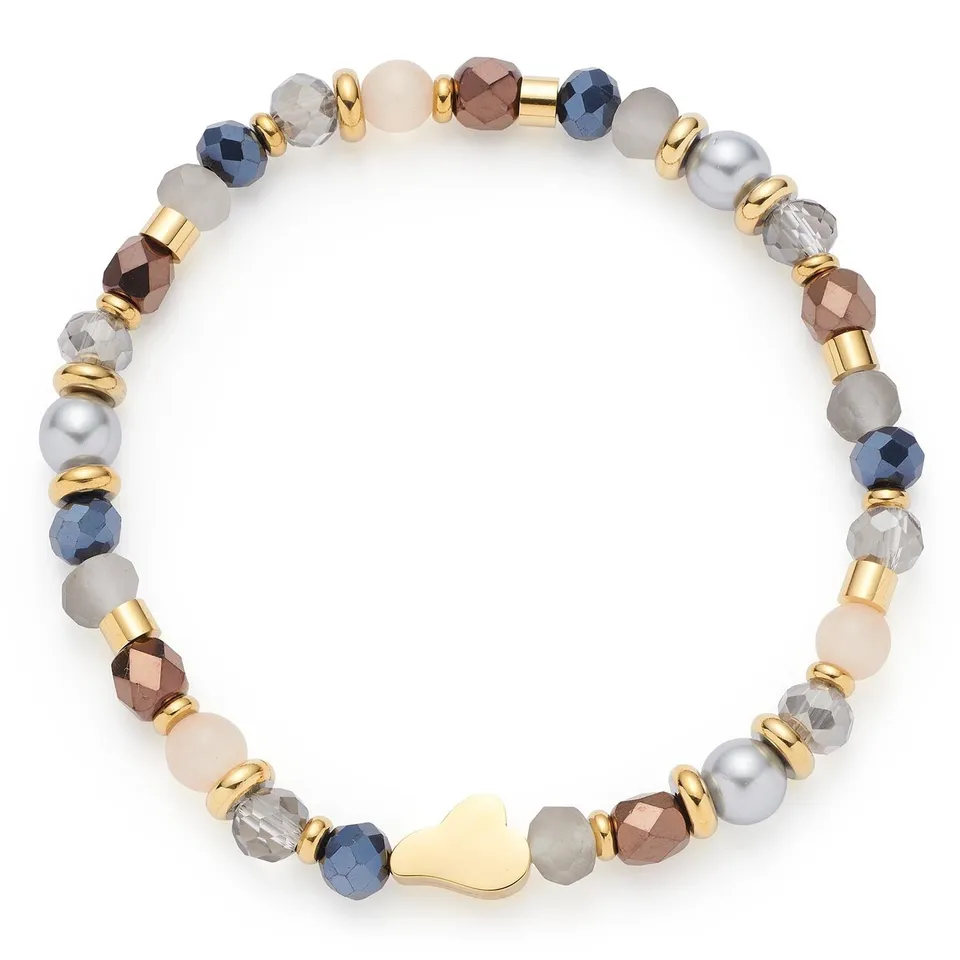 leonardo-sylvie-bracelet-perles-bleu-nuit-dor image 1