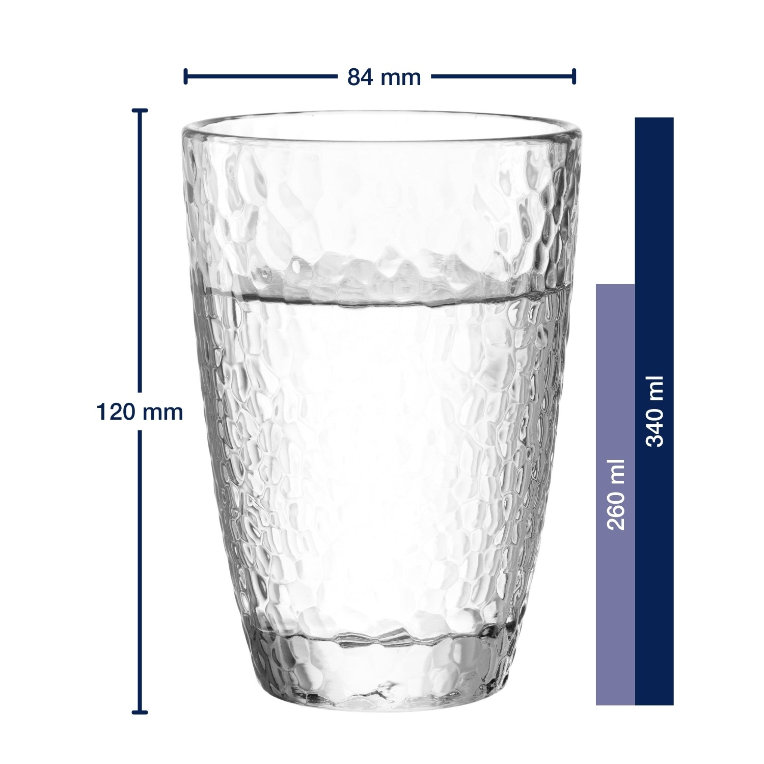 leonardo-matera-verre-340-ml-lot-4-transparent image 3