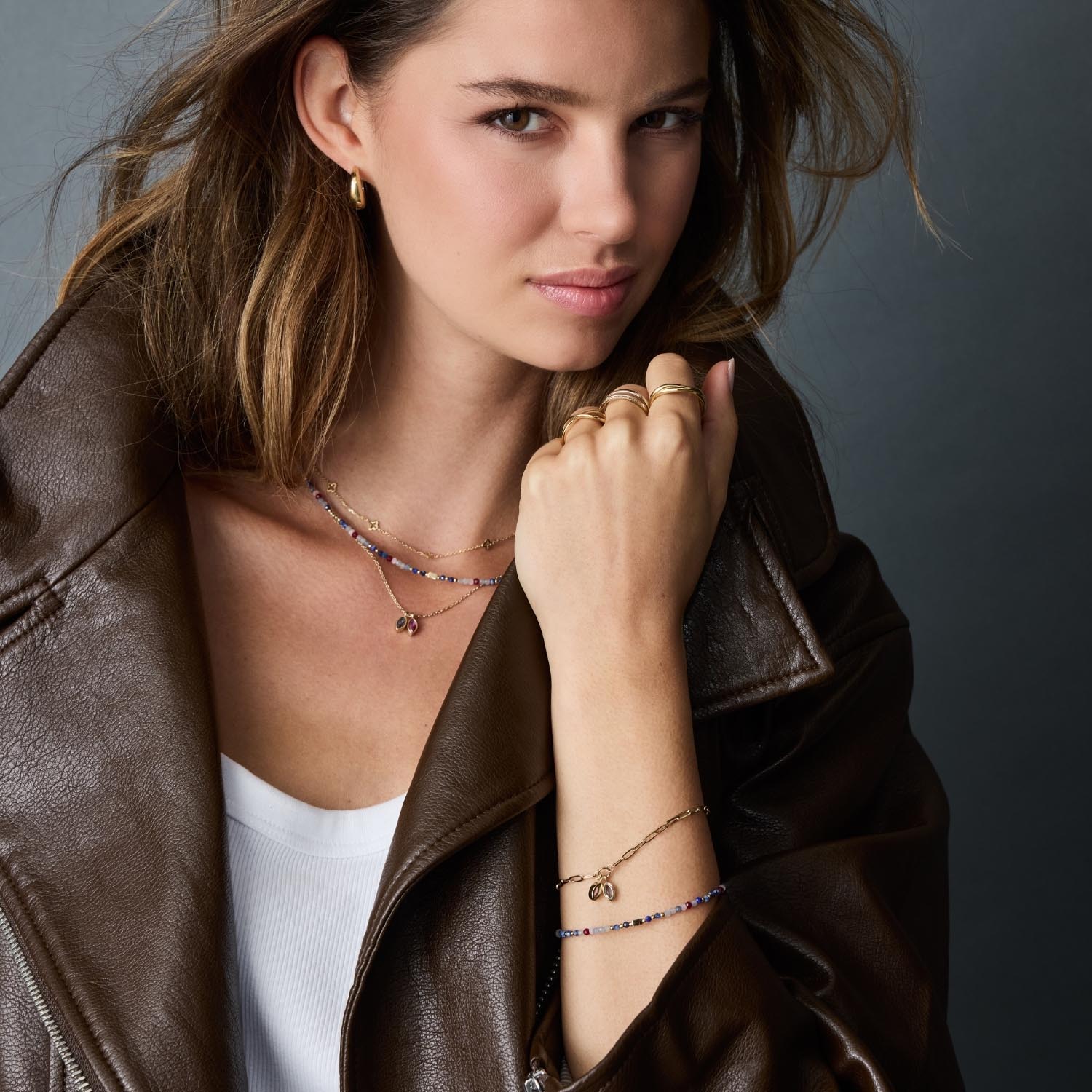 leonardo-may-ciao-bracelet-dor-bleu-rose image 2