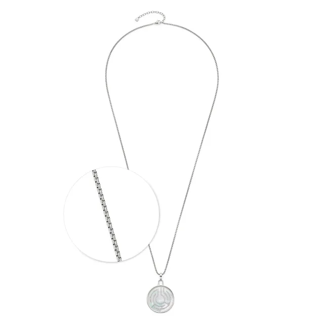 leonardo-joy-collier-long-80-cm-argent-labyrinthe image 1