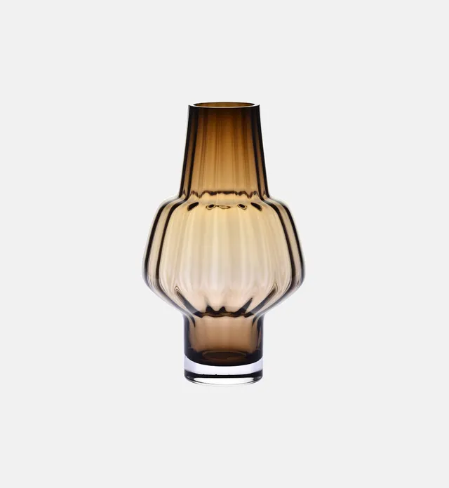krosno-muse-vase-en-verre-quartz-fum-30-cm-marron-cannel image 1
