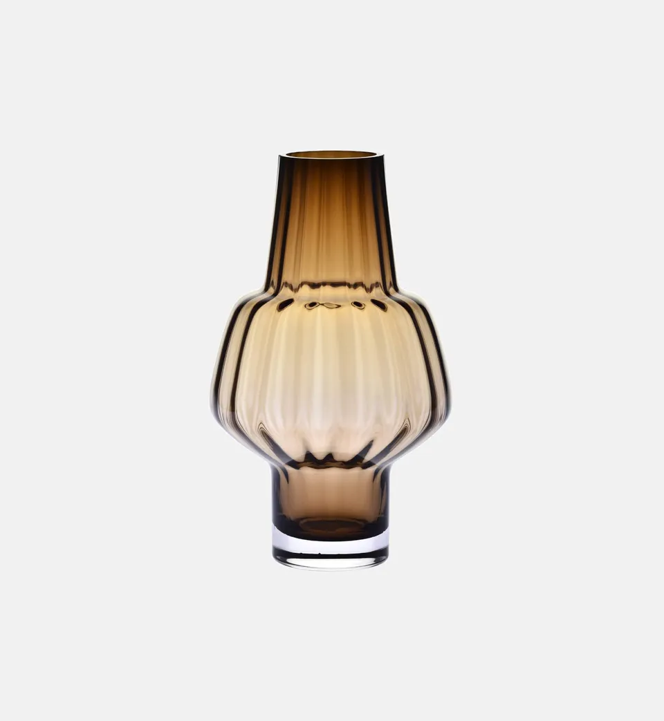 krosno-muse-vase-en-verre-quartz-fum-30-cm-marron-cannel image 1