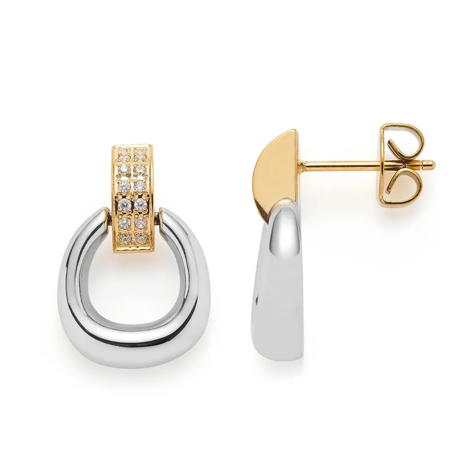 leonardo-livia-boucles-bicolore-zirconia-mobile image 1