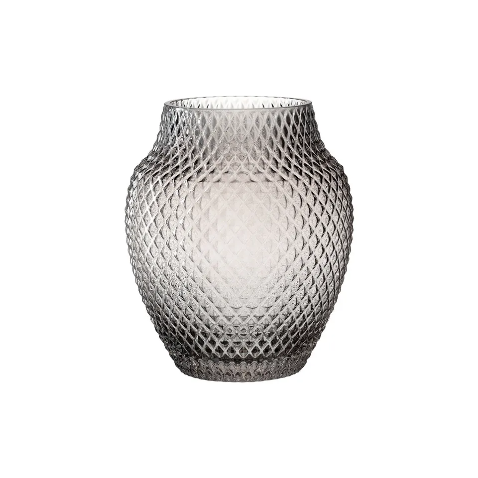 leonardo-poesia-23-cm-vase-verre-gris-panse image 1