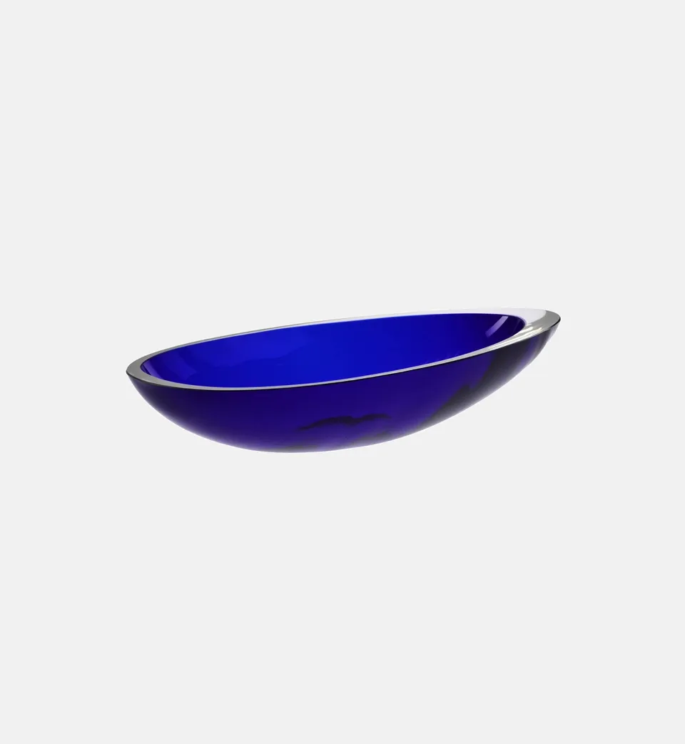 krosno-lupina-saladier-cobalt-32-cm-cristal image 1