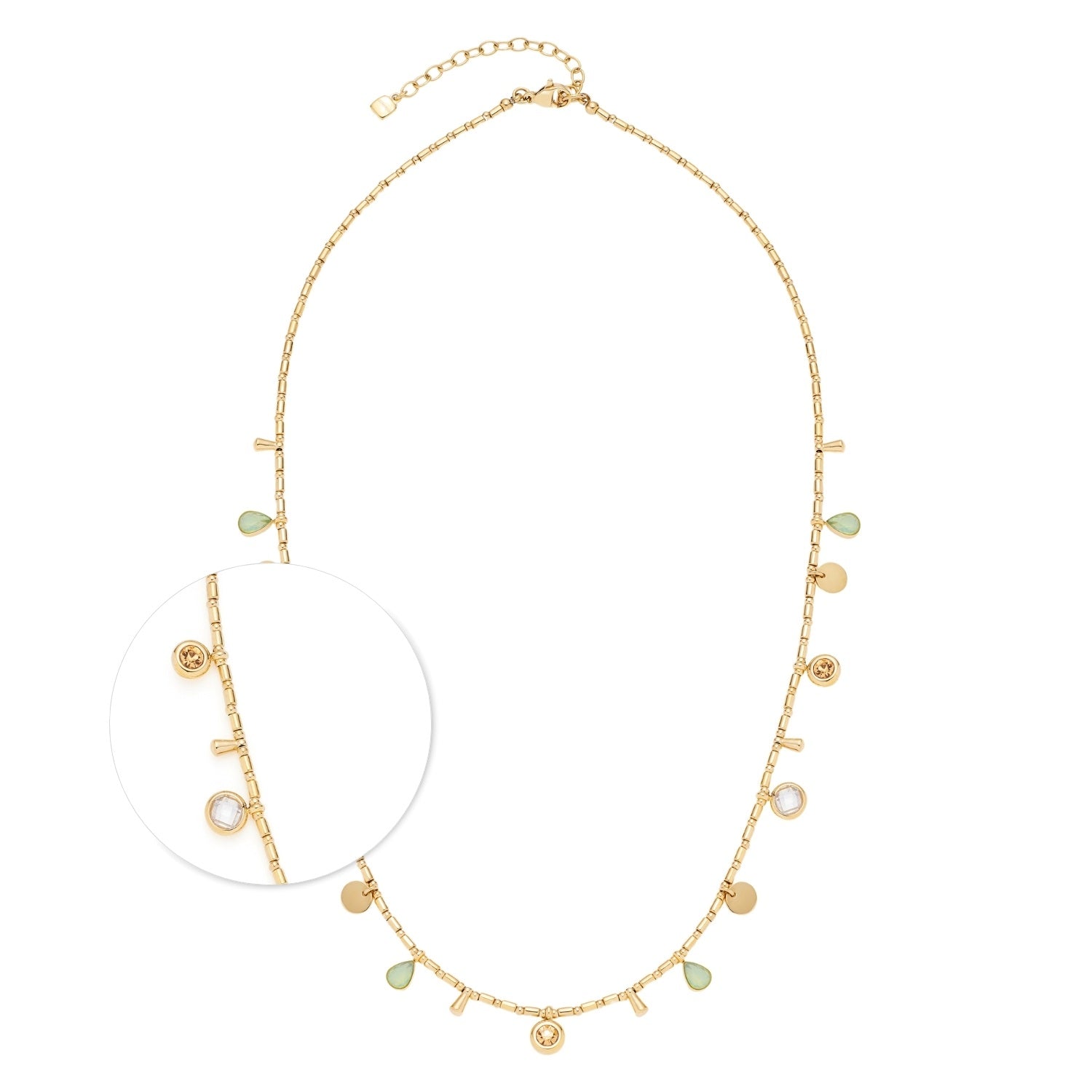 leonardo-ella-collier-dor-45-cm-perles-et-cristaux image 1