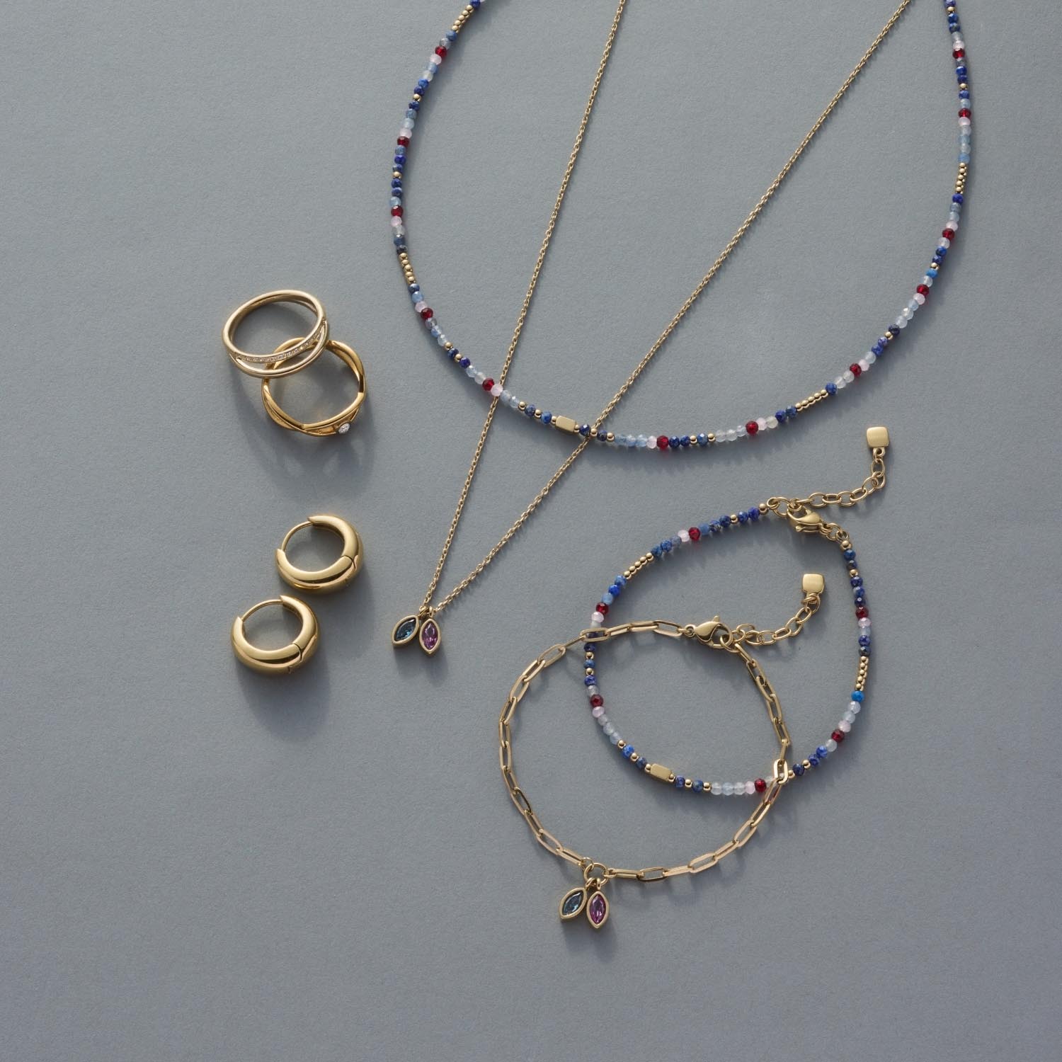 leonardo-may-ciao-bracelet-dor-bleu-rose image 6