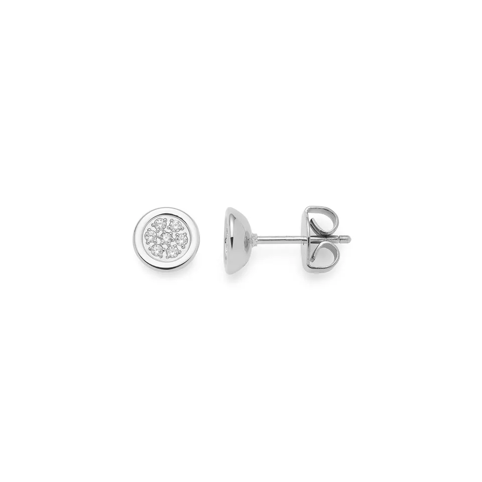 leonardo-catherine-clous-d-oreilles-argent-demi-coque image 1