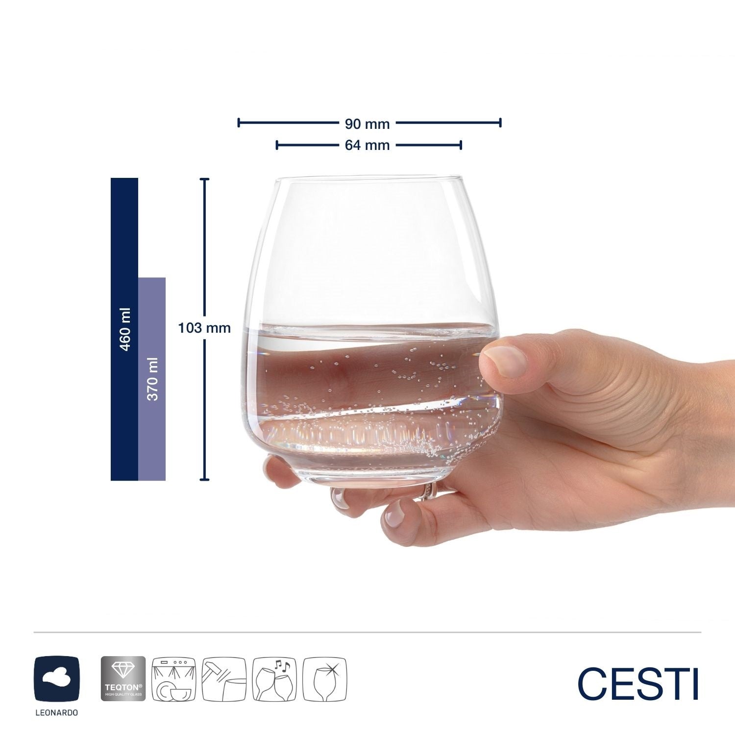 leonardo-cesti-verres-boire-460-ml-lot-de-6 image 2