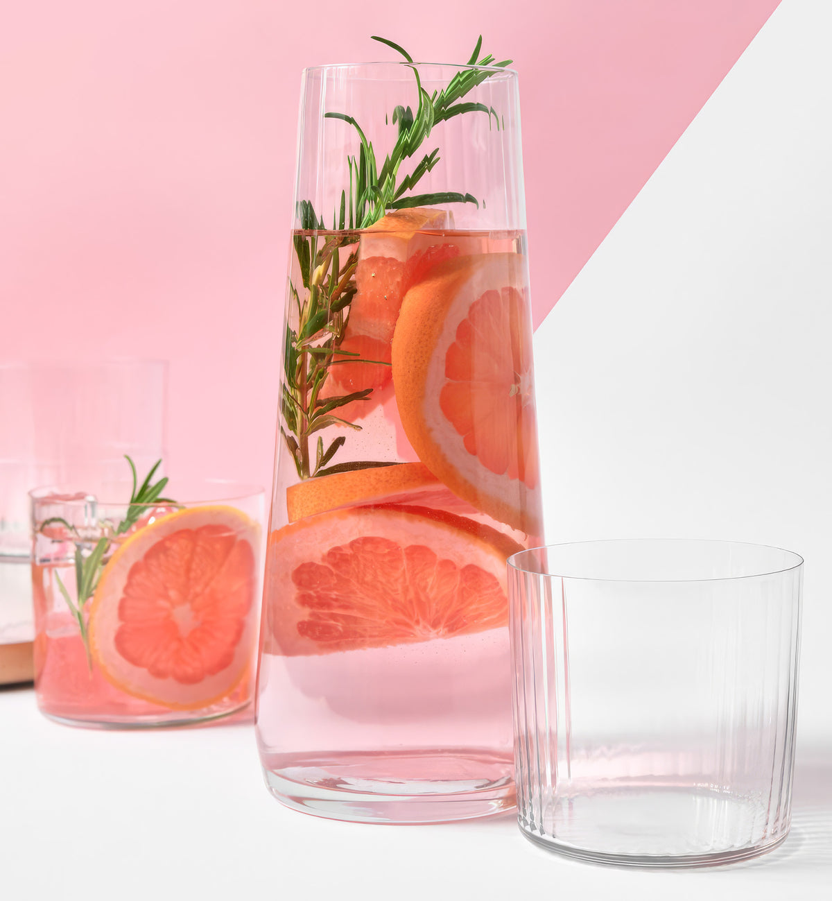 krosno-lumi-service-carafe-1-l-4-verres-350-ml-stri-s image 3