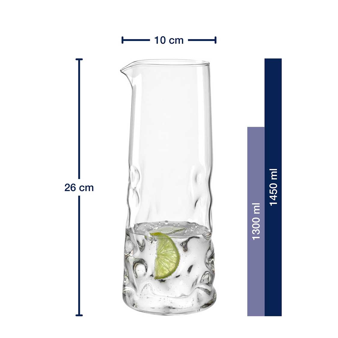 leonardo-sano-carafe-en-verre-1300-ml-transparent image 3