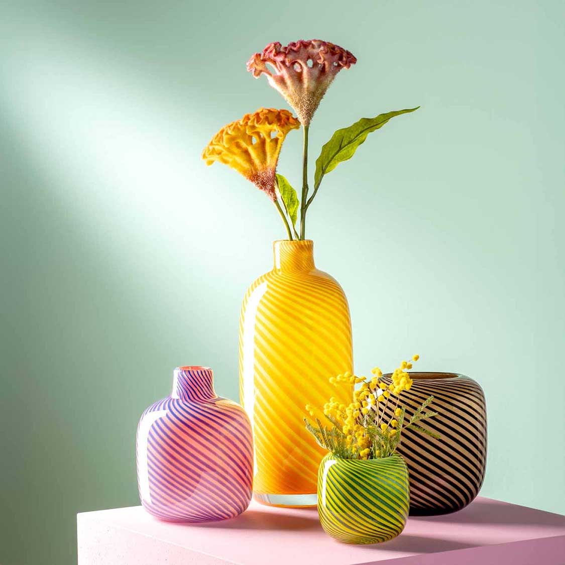 leonardo-filo-colori-vase-rose-16-cm-verre-fait-main image 6