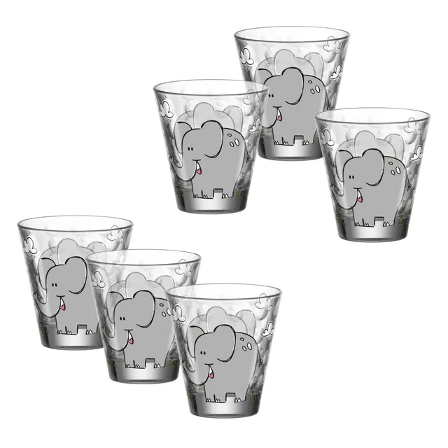 leonardo-bambini-optic-verre-enfant-l-phant-215ml-lot-6 image 1