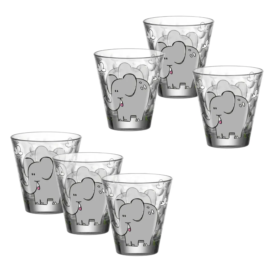 leonardo-bambini-optic-verre-enfant-l-phant-215ml-lot-6 image 1