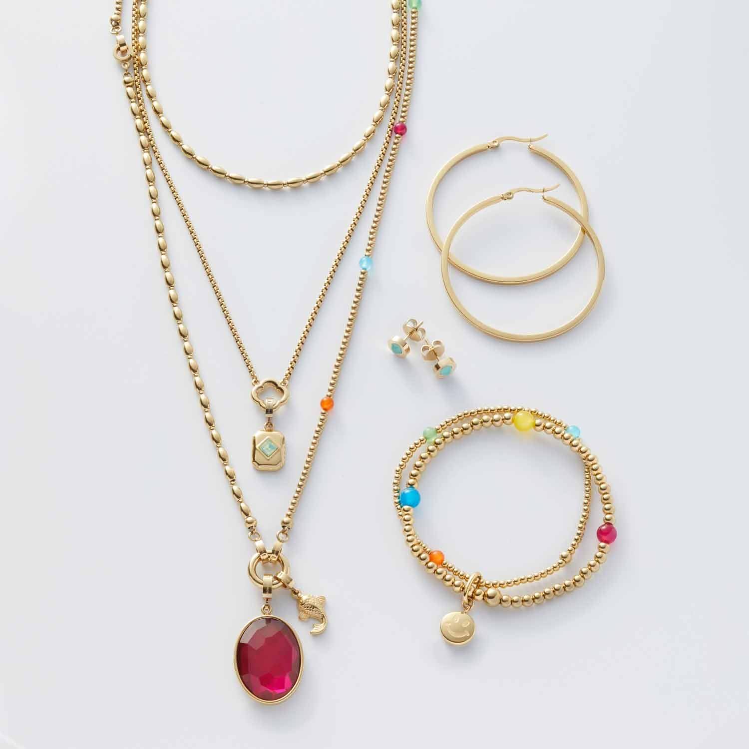 leonardo-clip-mix-jamira-pendentif-rose-dor image 4