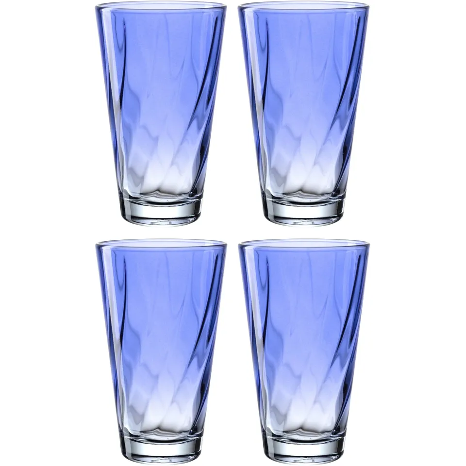 leonardo-twist-verre-eau-300-ml-bleu-lot-de-4-torsad image 1