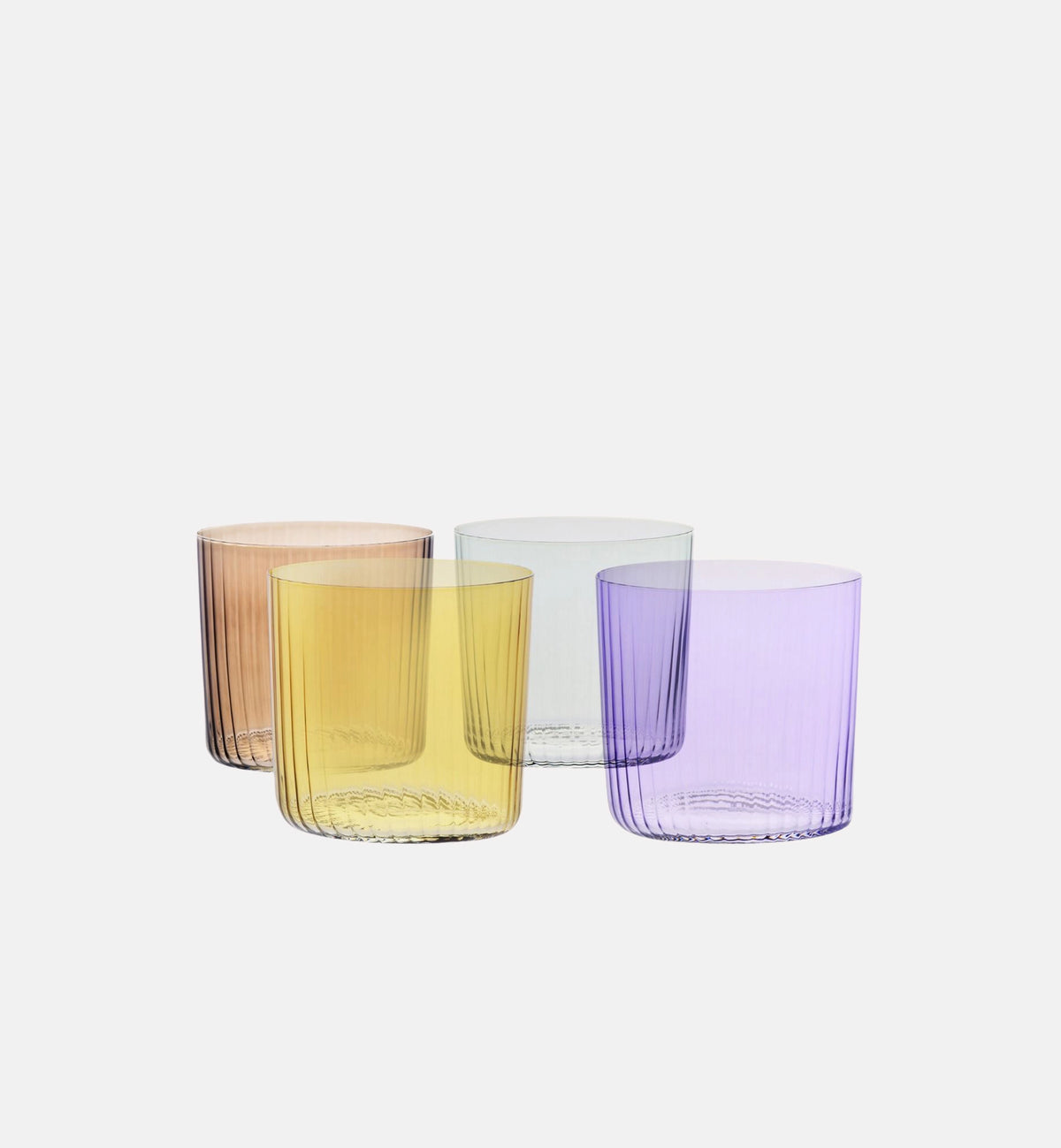 krosno-ribbed-verres-350-ml-lot-de-4-color-s-stri-s image 2