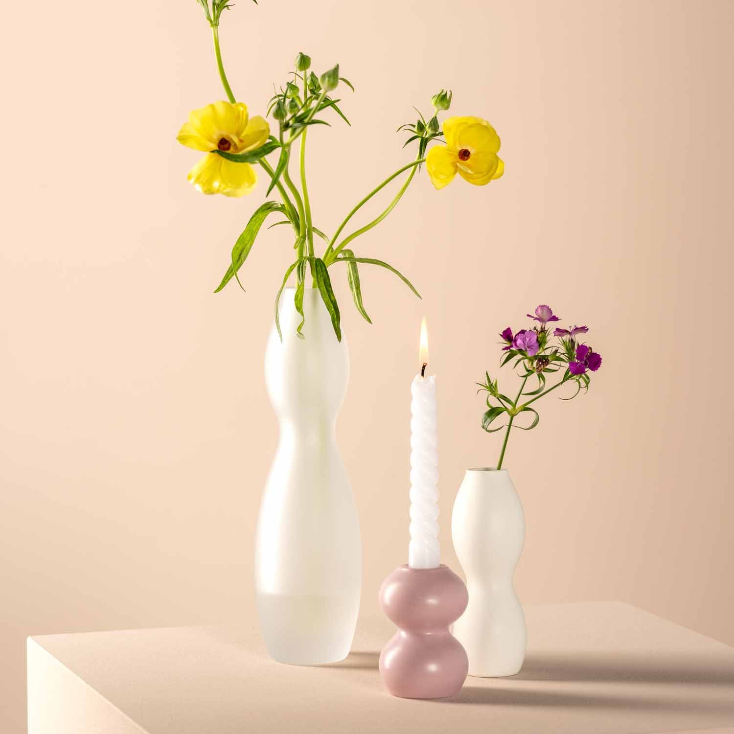 leonardo-vivace-vase-en-verre-25-cm-satin-blanc image 4