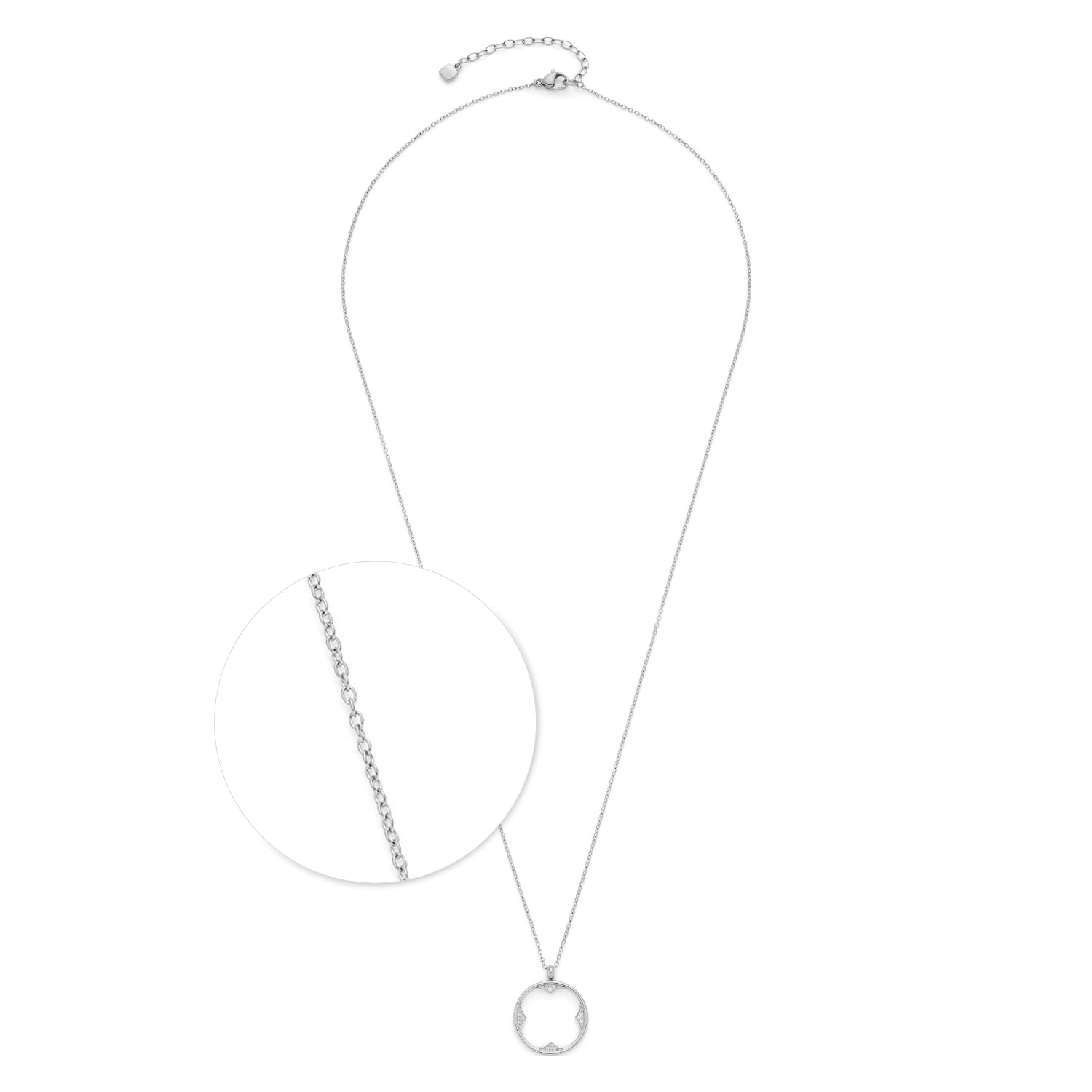 leonardo-campagnola-ciao-collier-argent-60-cm-tr-fle-zirconia image 1