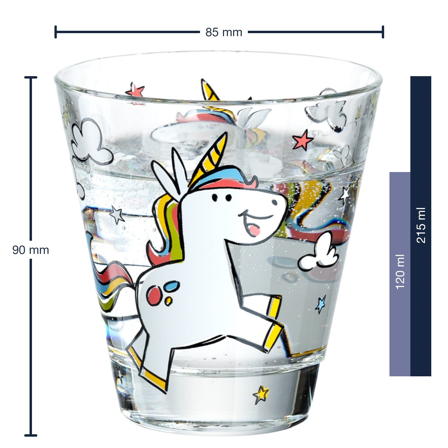 leonardo-bambini-verre-licorne-215-ml-lot-6 image 2