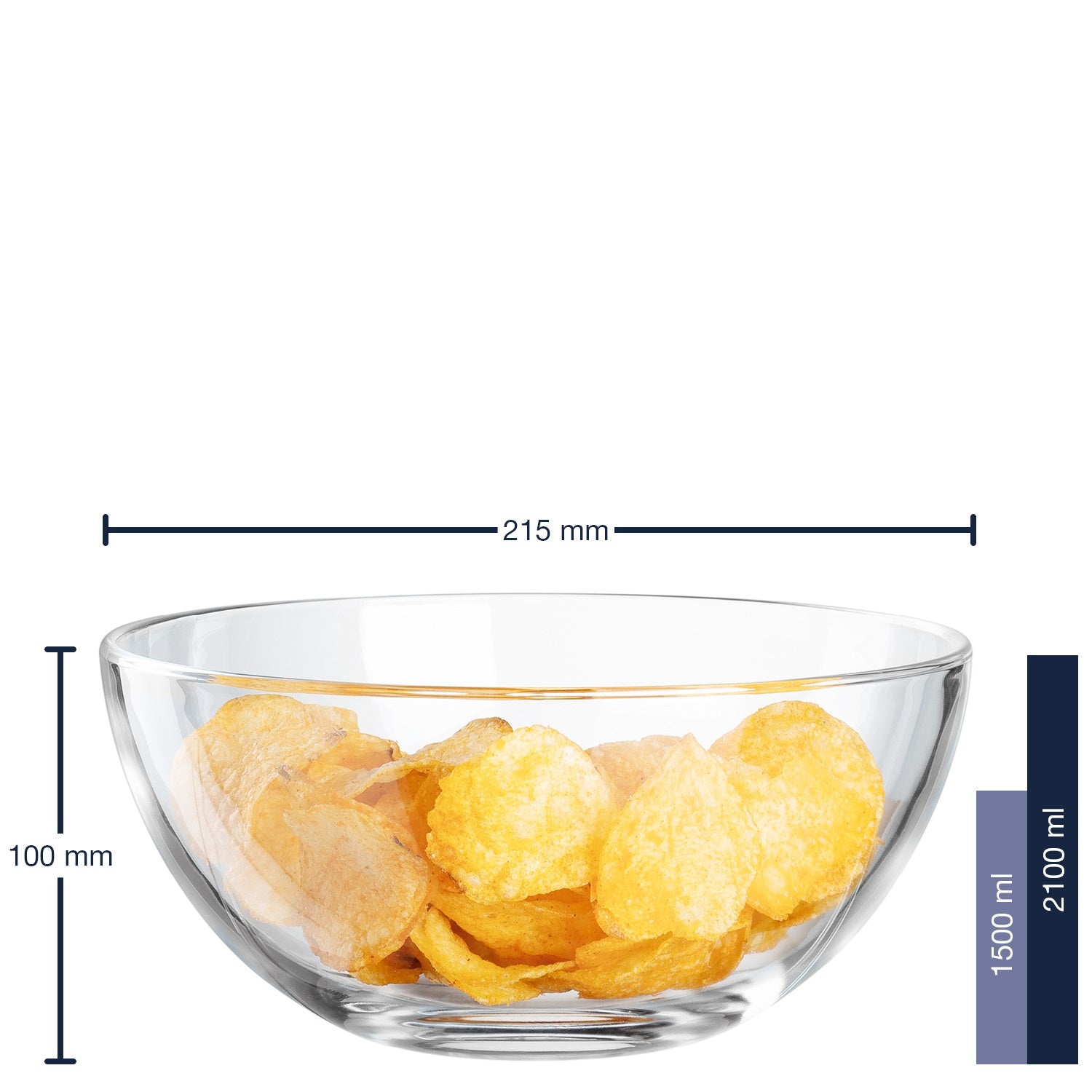 leonardo-cucina-coupe-saladier-verre-22-cm-transparent image 2