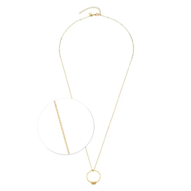 leonardo-leda-collier-femme-60-cm-dor-bague-cristal image 1