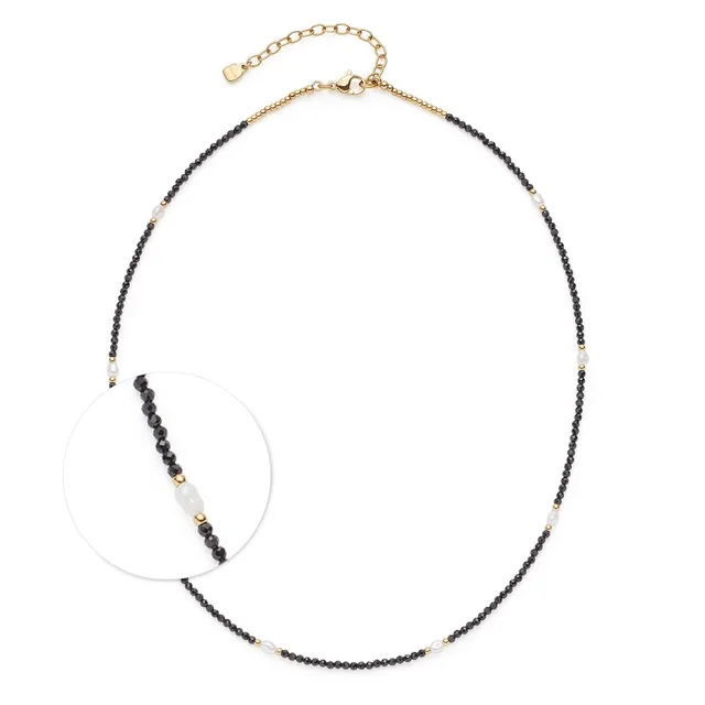 leonardo-ciao-nola-collier-perles-noir-dor-42-cm image 1