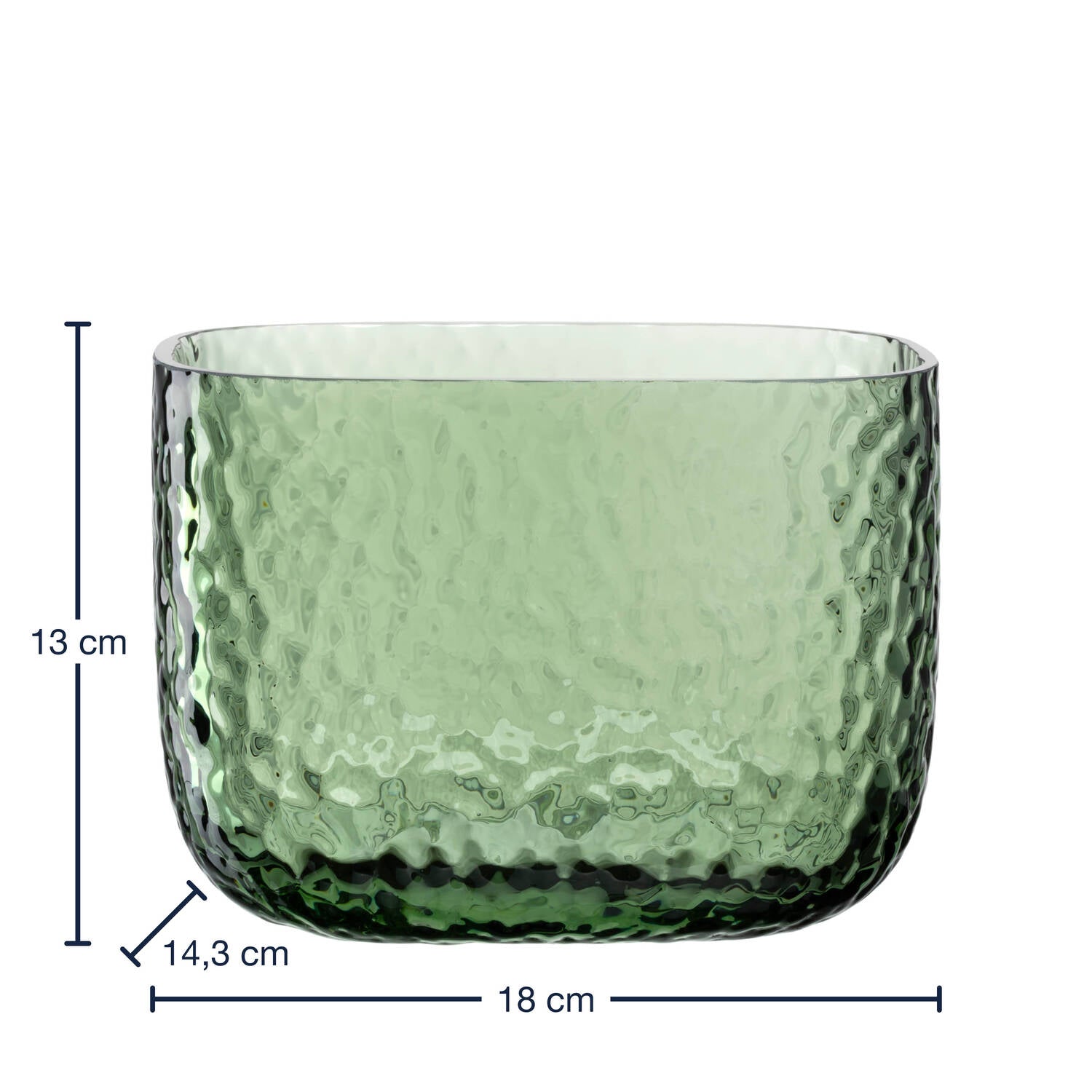 leonardo-martello-vase-vert-verre-13-cm-fait-main image 2