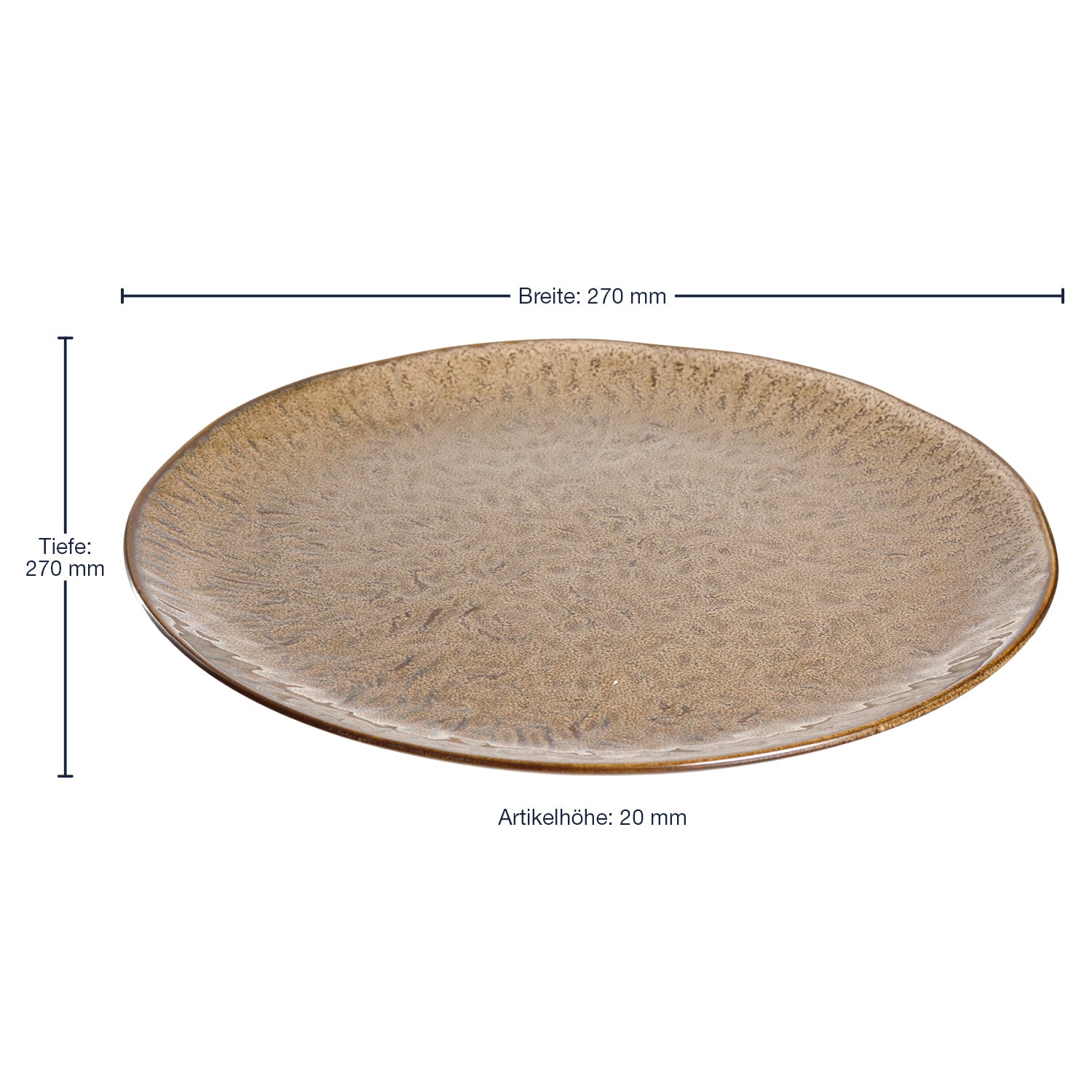 leonardo-matera-assiette-c-ramique-beige-27-cm-lot-de-6 image 2