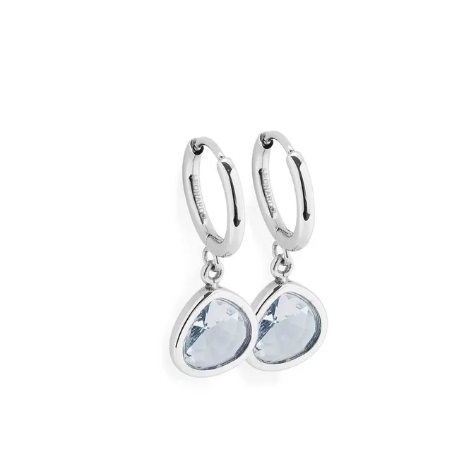 leonardo-indra-boucles-pendantes-argent-es-pierre-bleu-clair image 1