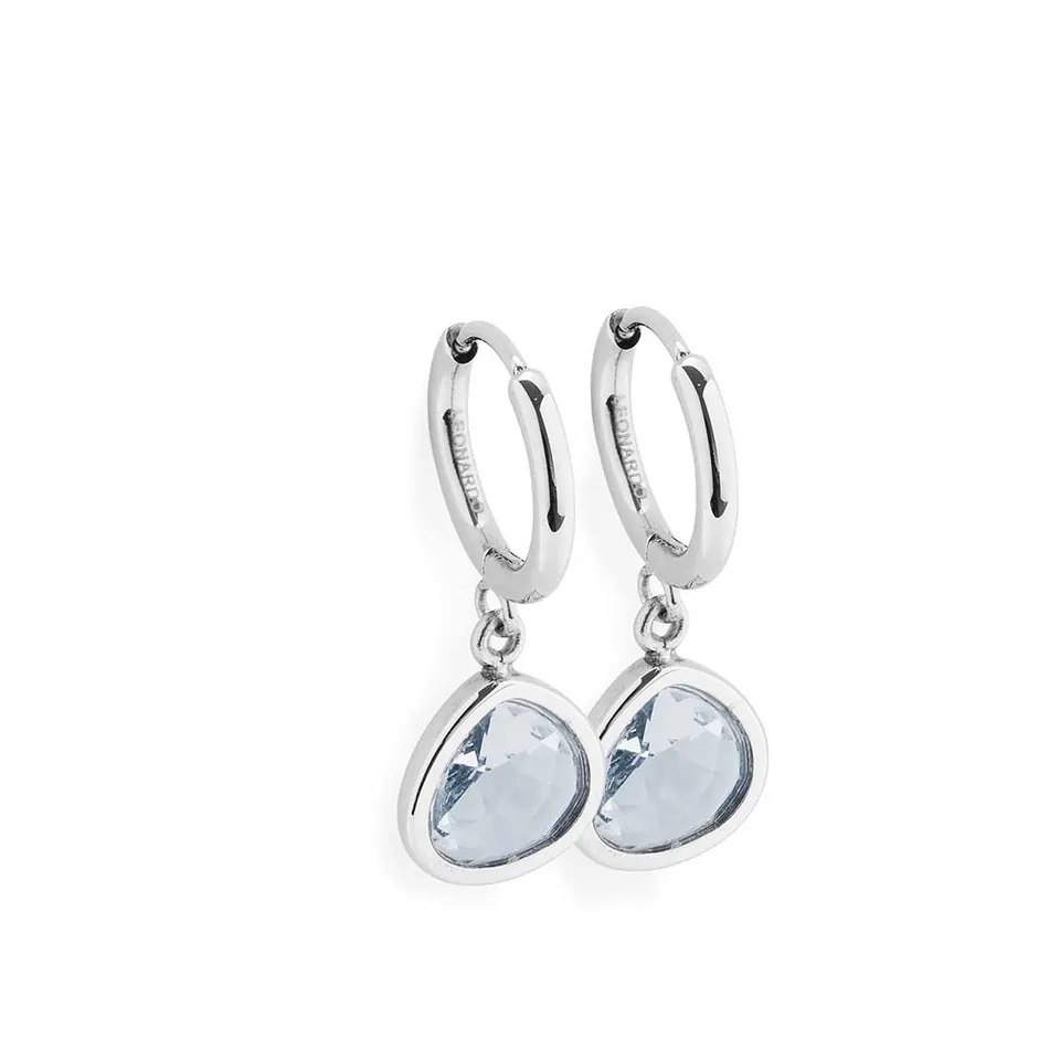 leonardo-indra-boucles-pendantes-argent-es-pierre-bleu-clair image 1