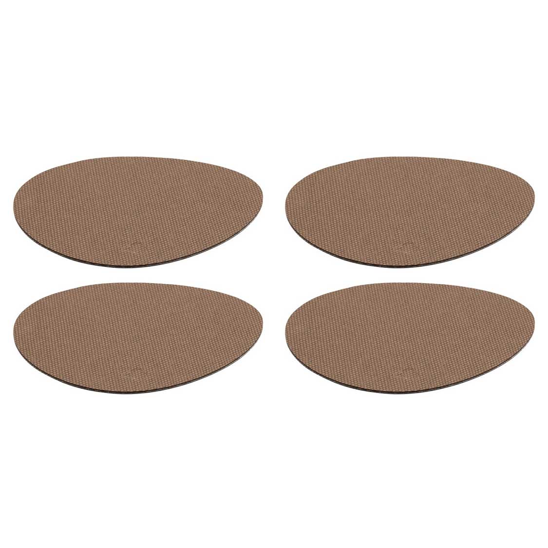 leonardo-gocce-dessous-de-verre-marron-beige-lot-4-ovale image 1