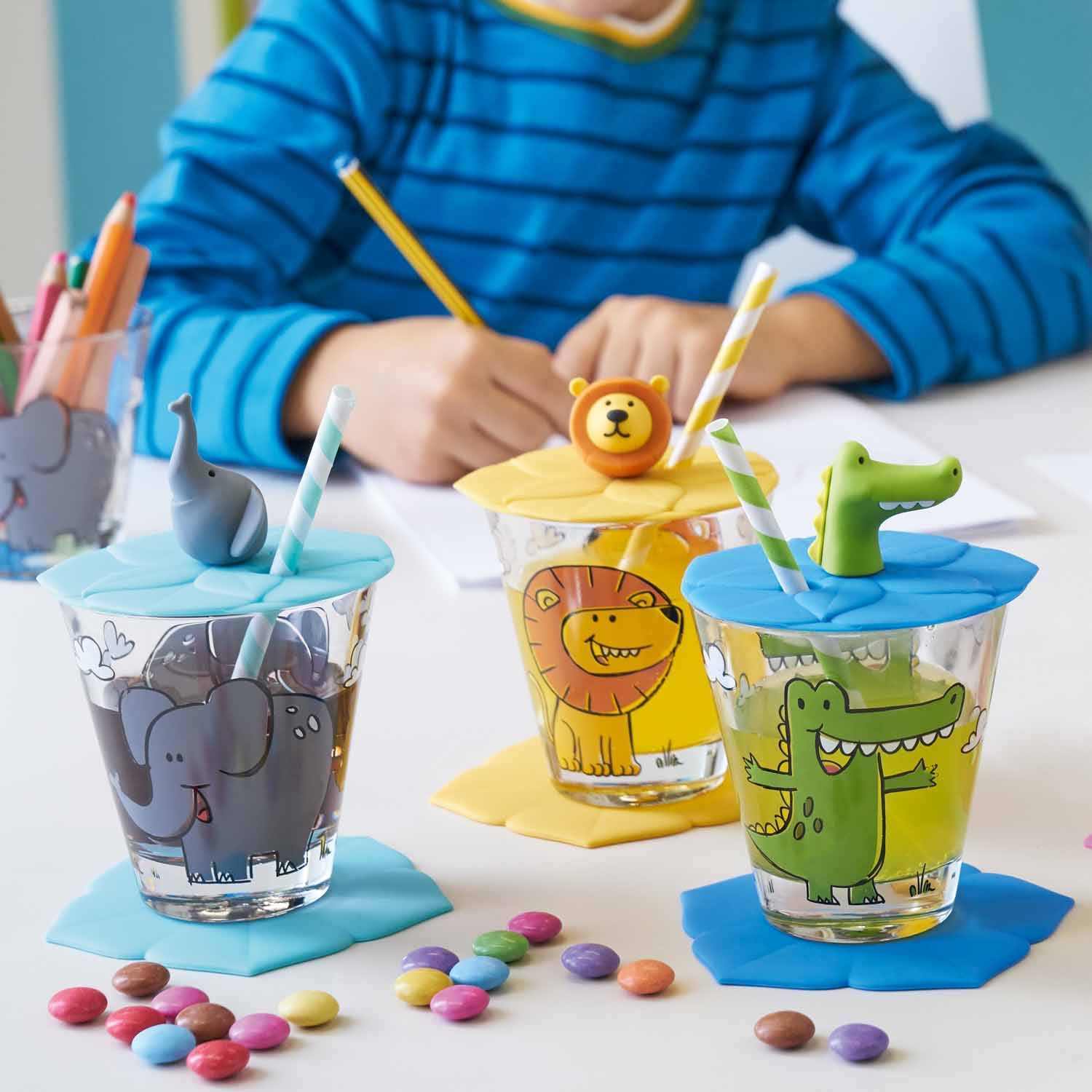 leonardo-bambini-verre-enfant-crocodile-3-pi-ces-silicone image 5