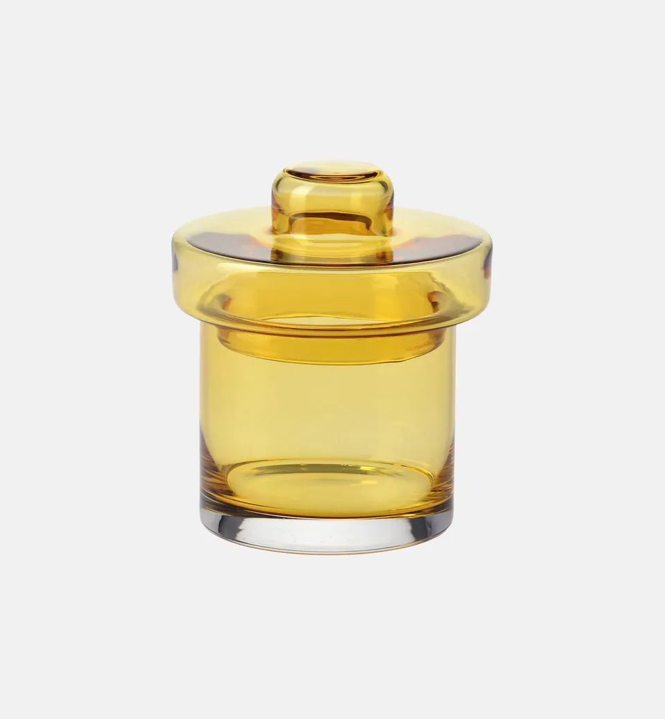 krosno-gemstone-bocal-en-verre-ambre-14-5-cm image 1