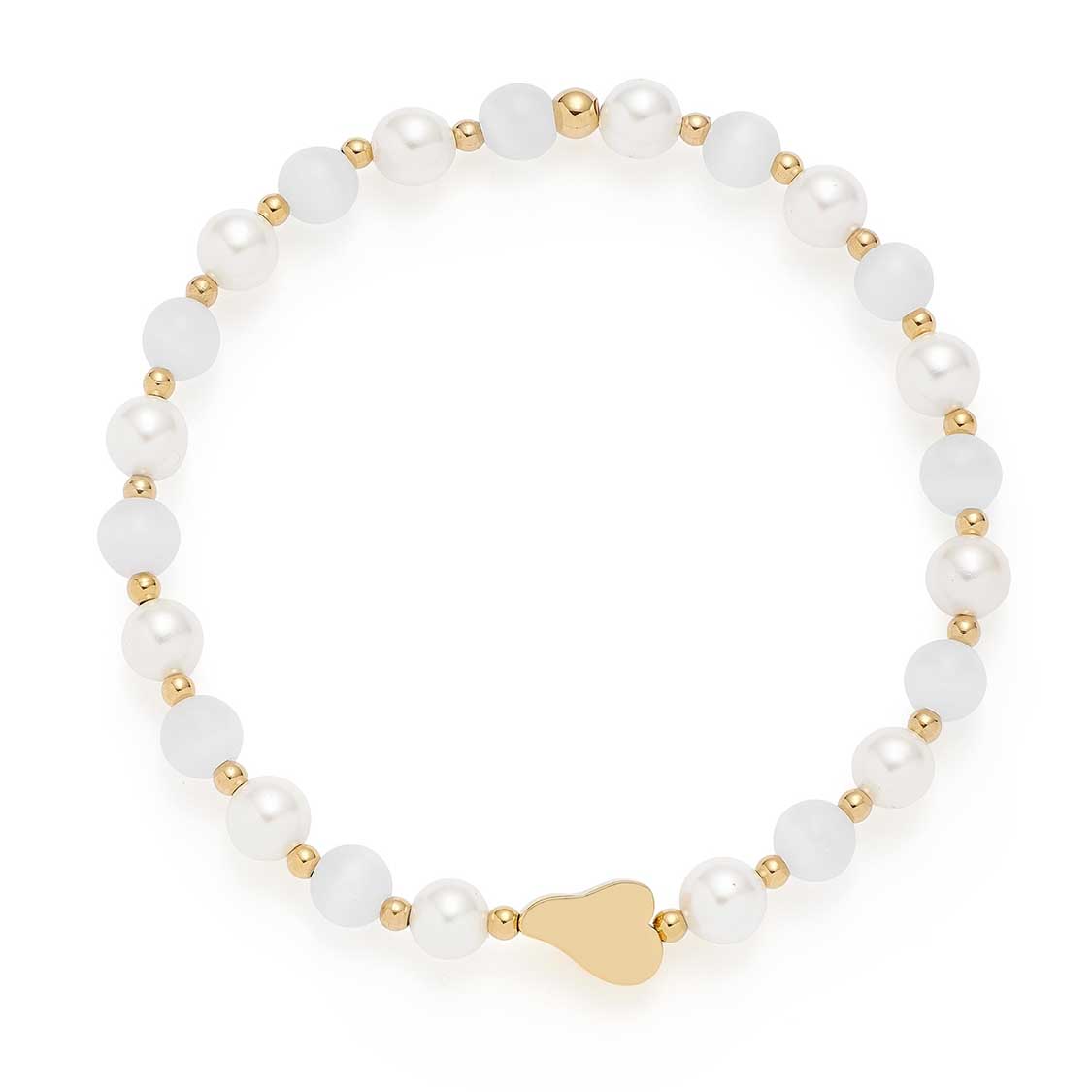 leonardo-selena-bracelet-dor-perles-blanches image 1