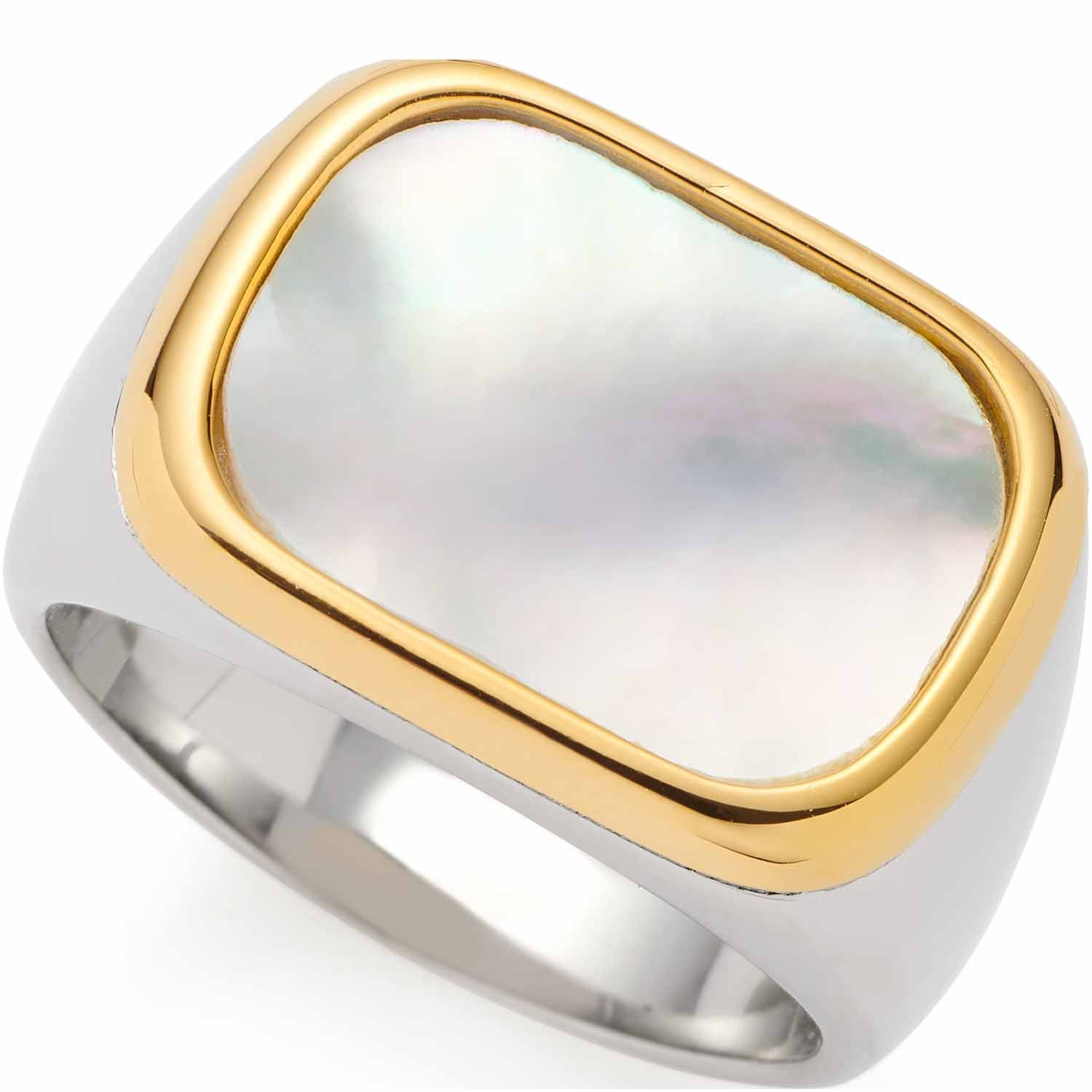 leonardo-pirella-bague-17-nacre-blanche-bicolore image 1