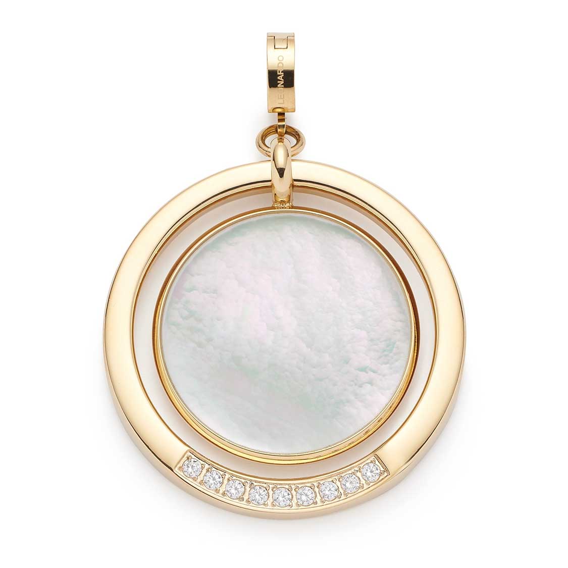 leonardo-magda-clip-mix-pendentif-dor-nacre-taille-m image 1