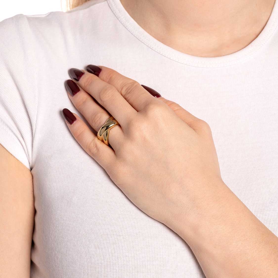 leonardo-lisbeth-bague-dor-e-crois-e-large-taille-21 image 3
