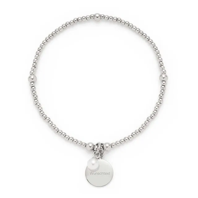 leonardo-debby-bracelet-grav-argent-perle image 1