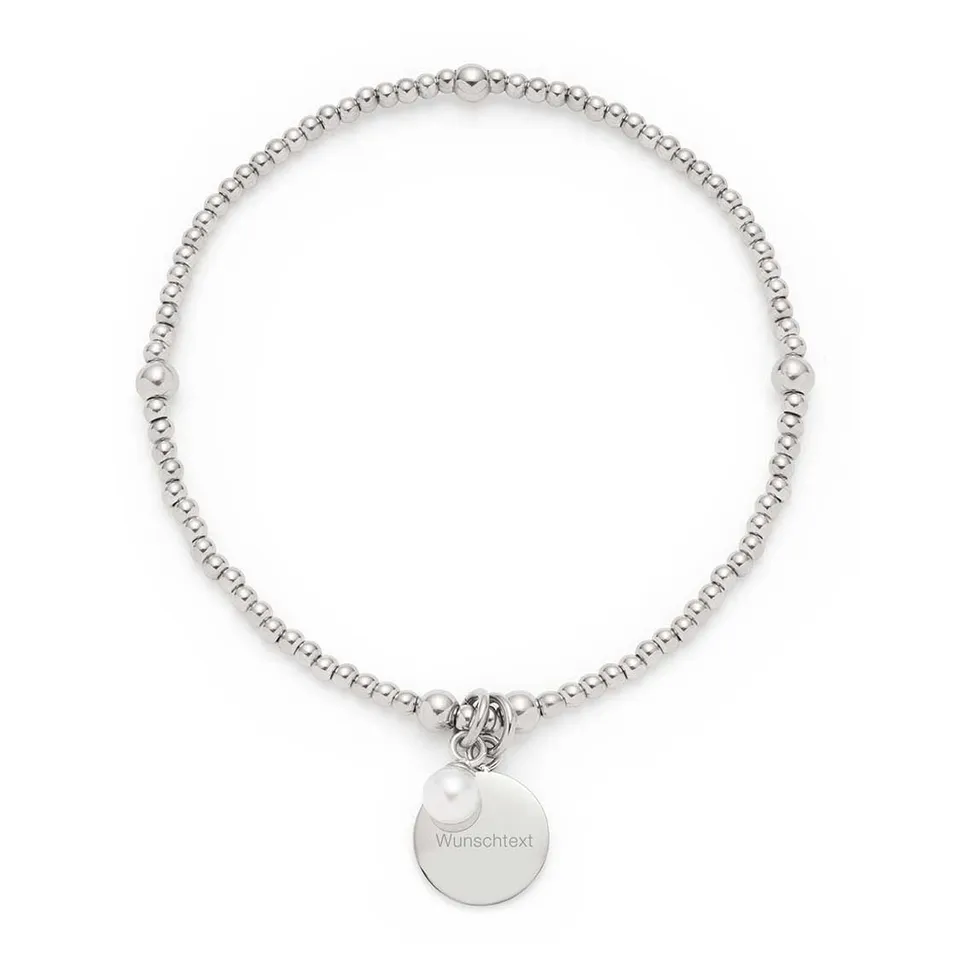 leonardo-debby-bracelet-grav-argent-perle image 1