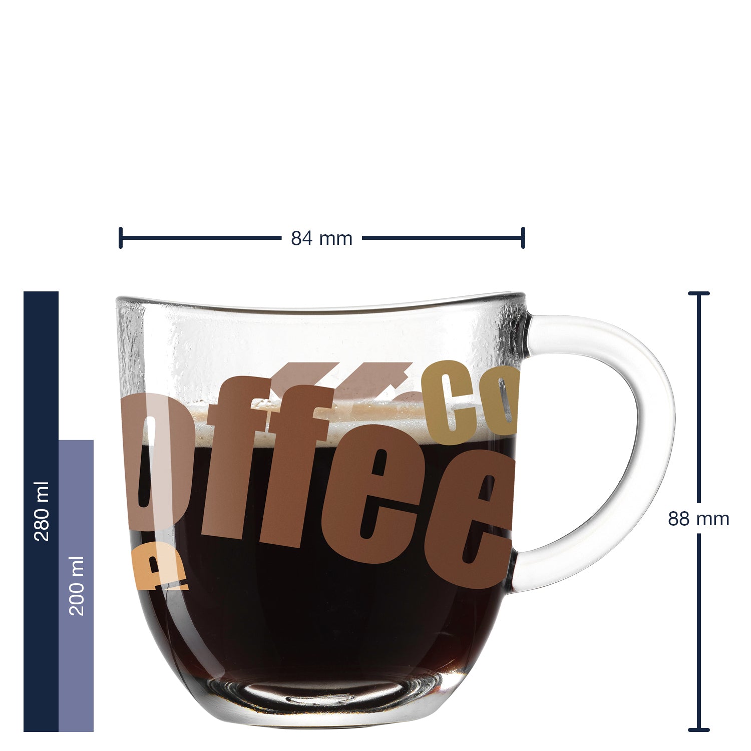 leonardo-napoli-tasse-verre-280-ml-lot-6-3-couleurs-empilable image 2