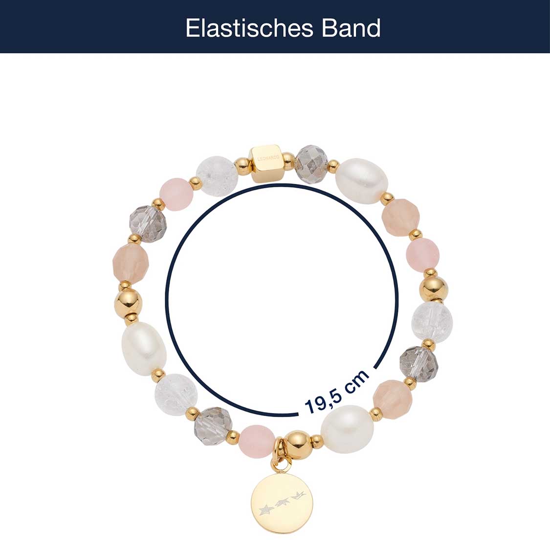 leonardo-hope-bracelet-perles-dor-ros-lastique image 4
