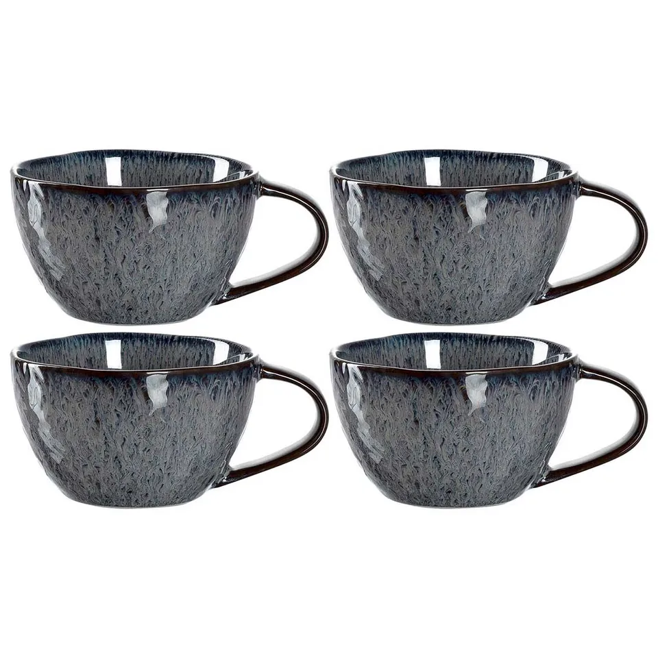leonardo-matera-tasse-en-c-ramique-anthracite-290-ml-lot-de-4 image 1