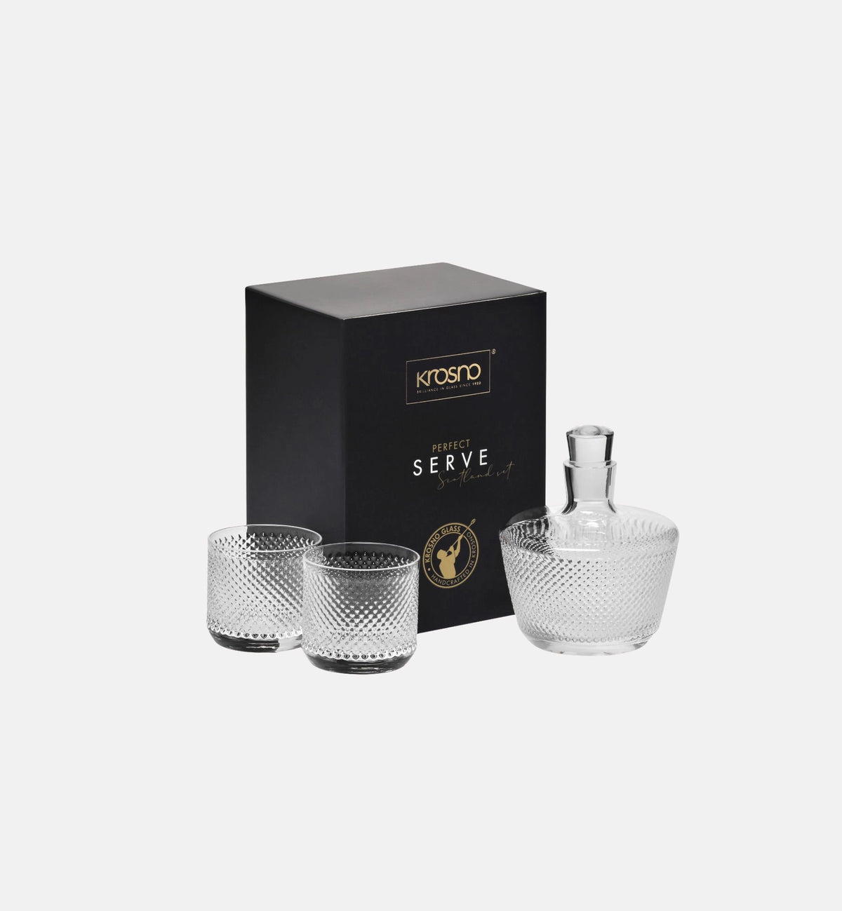 krosno-scotland-set-whisky-3-pi-ces-carafe-cristal-fait-main image 1