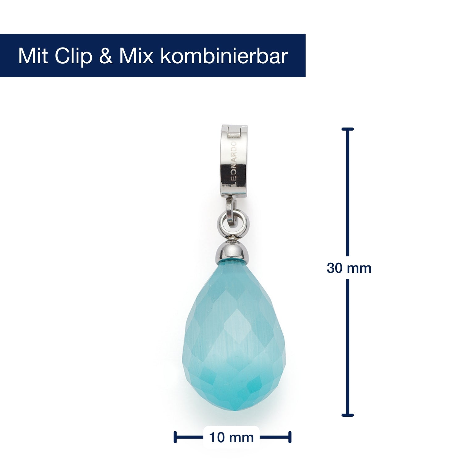 leonardo-clip-mix-lizzy-pendentif-goutte-bleu-pastel image 2