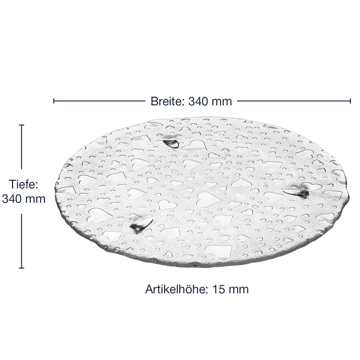 leonardo-heart-plat-de-service-34-cm-verre-motif-coeur image 2