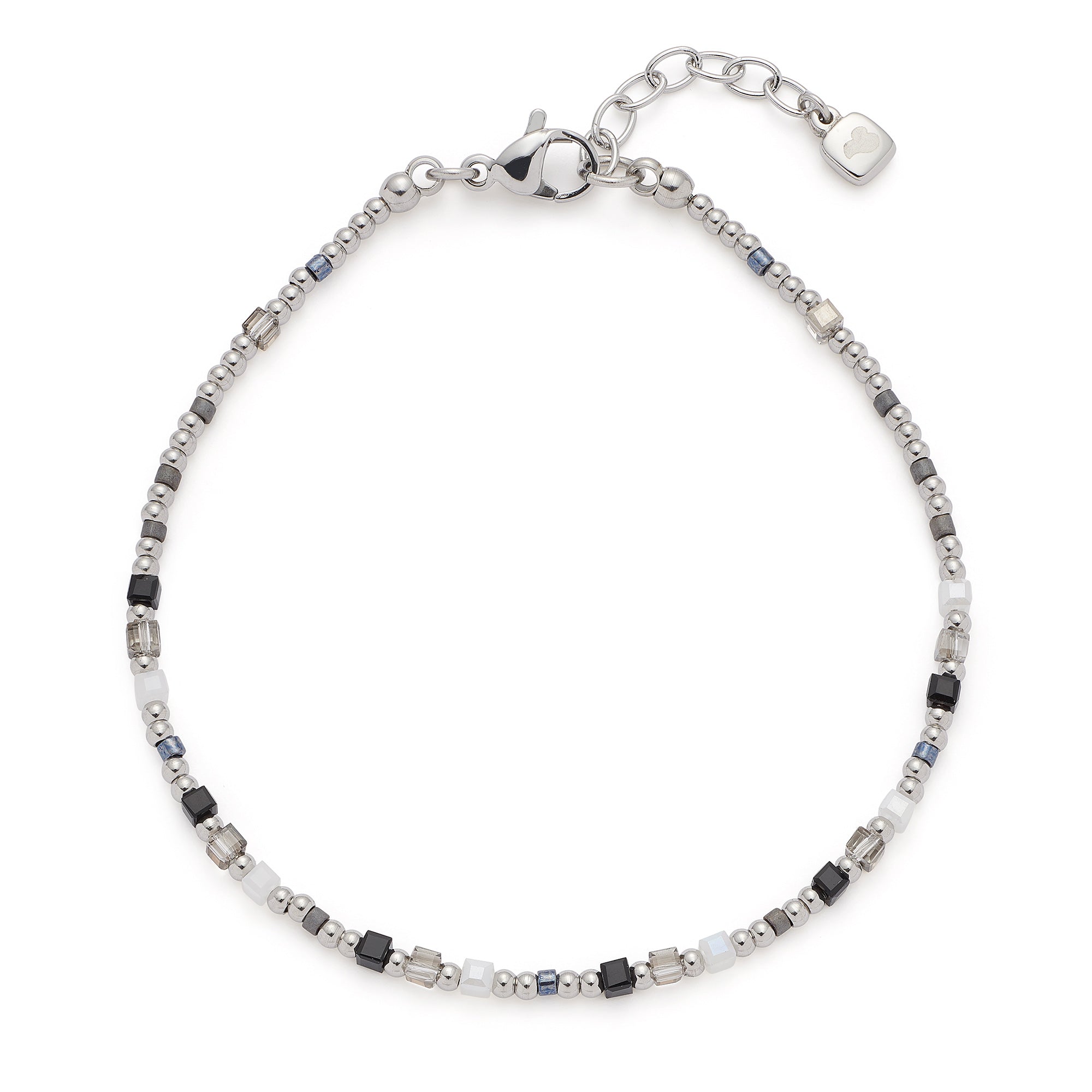 leonardo-lizo-ciao-bracelet-femme-noir-blanc-argent image 1