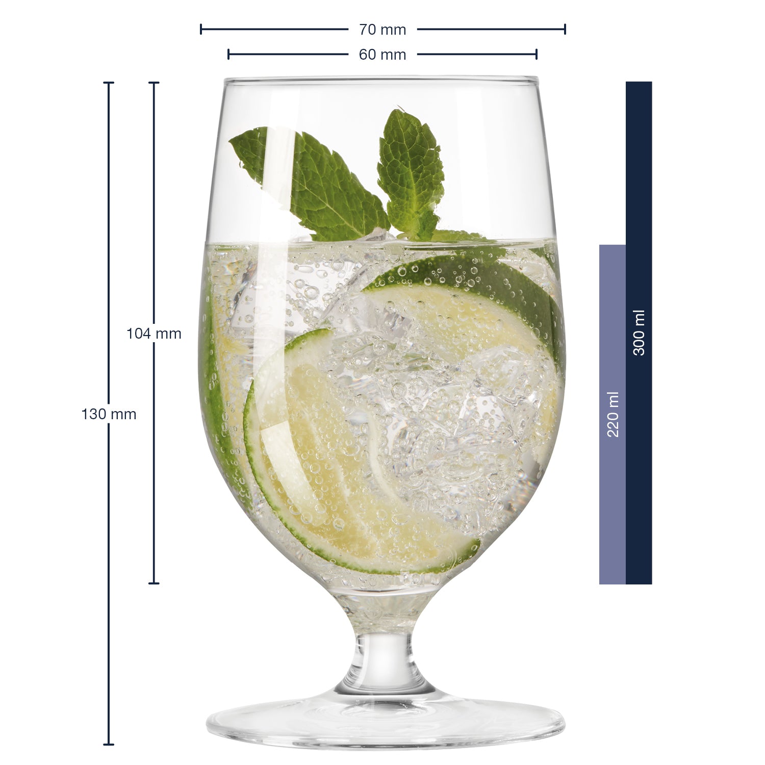 leonardo-ciao-verres-eau-300-ml-lot-6-transparent image 2