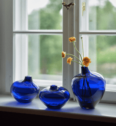 krosno-pebble-2017-vase-20-cm-cobalt image 7